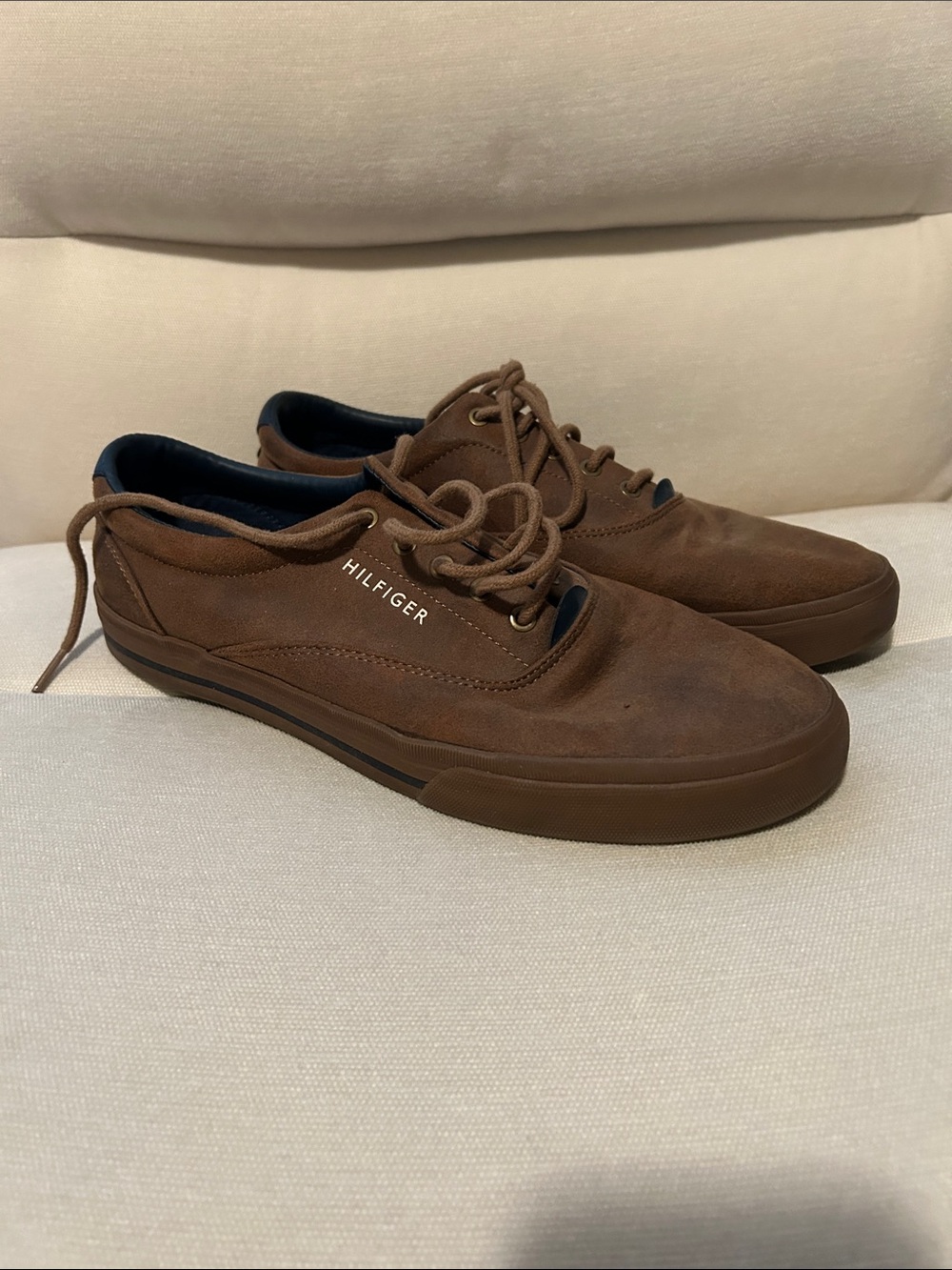 Tommy Hilfiger Men's Brown Suede Boat Shoes